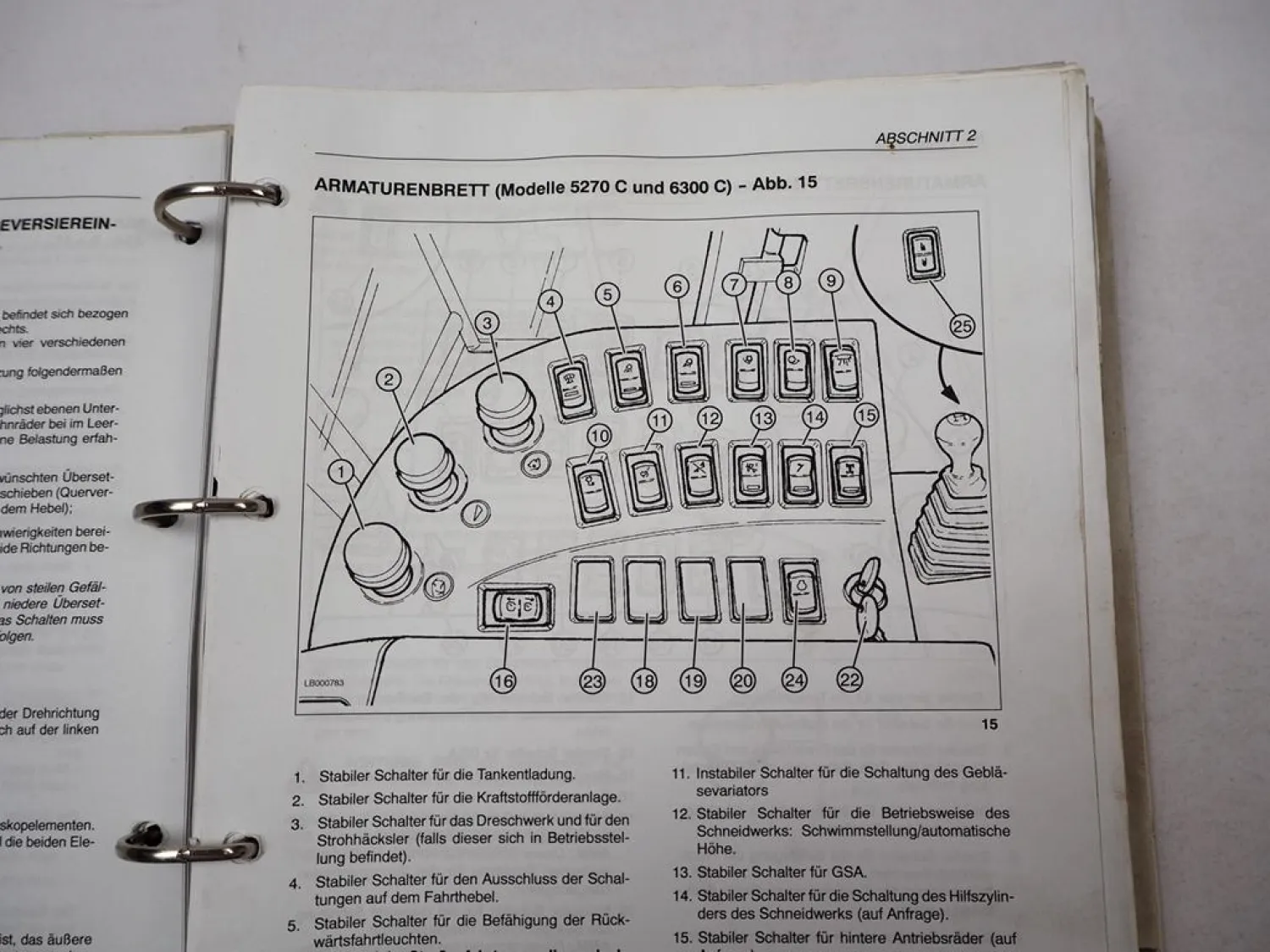 Fendt 5270 6300 C C-AL Mähdrescher Betriebsanleitung Bedienung Wartung 2005