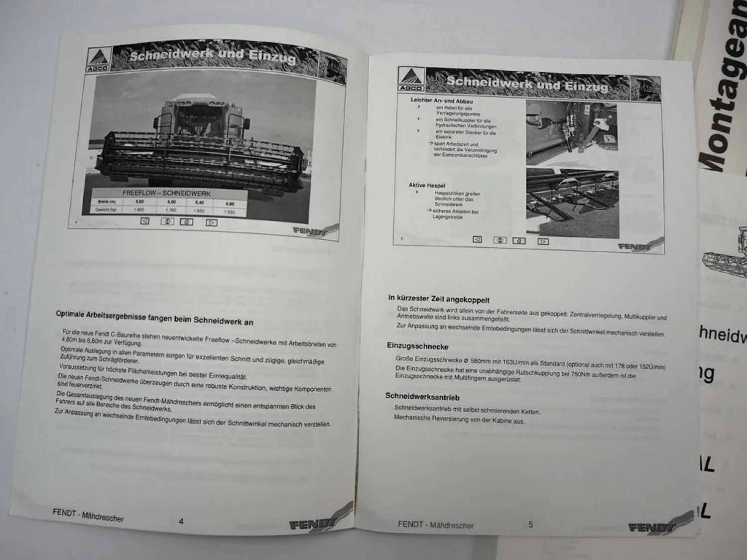 Fendt 5270 6300 C C-AL Mähdrescher Betriebsanleitung Bedienung Wartung 2006