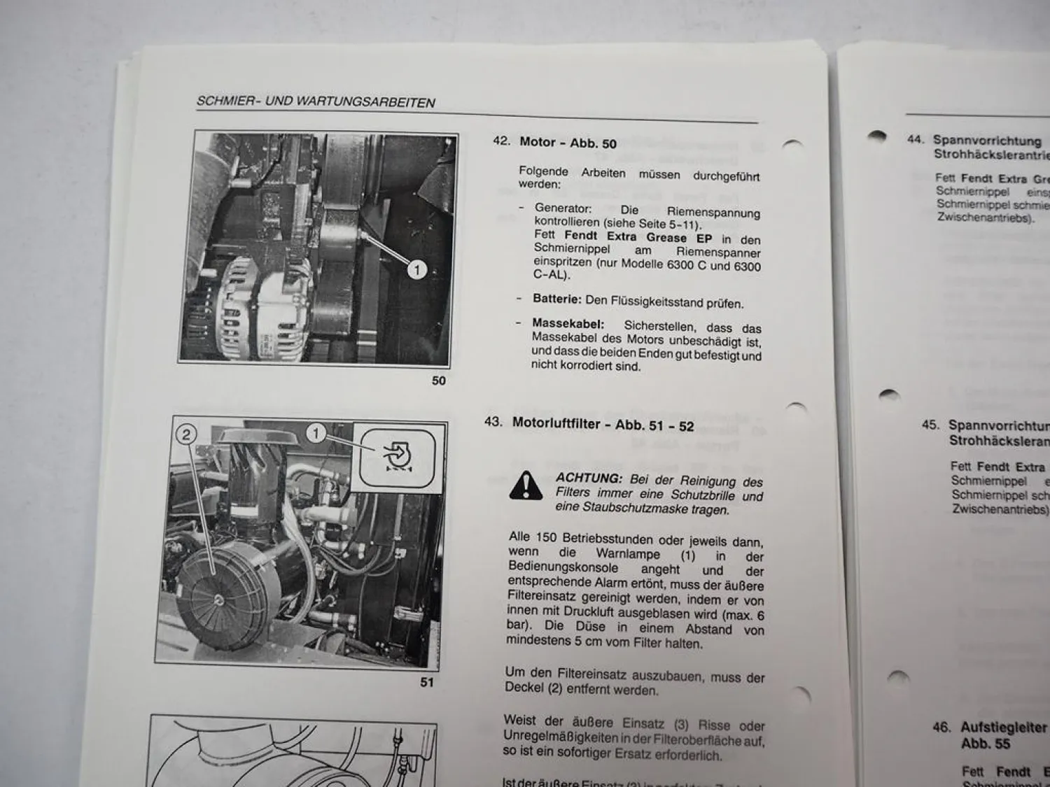Fendt 5270 6300 C C-AL Mähdrescher Betriebsanleitung Bedienung Wartung 2006