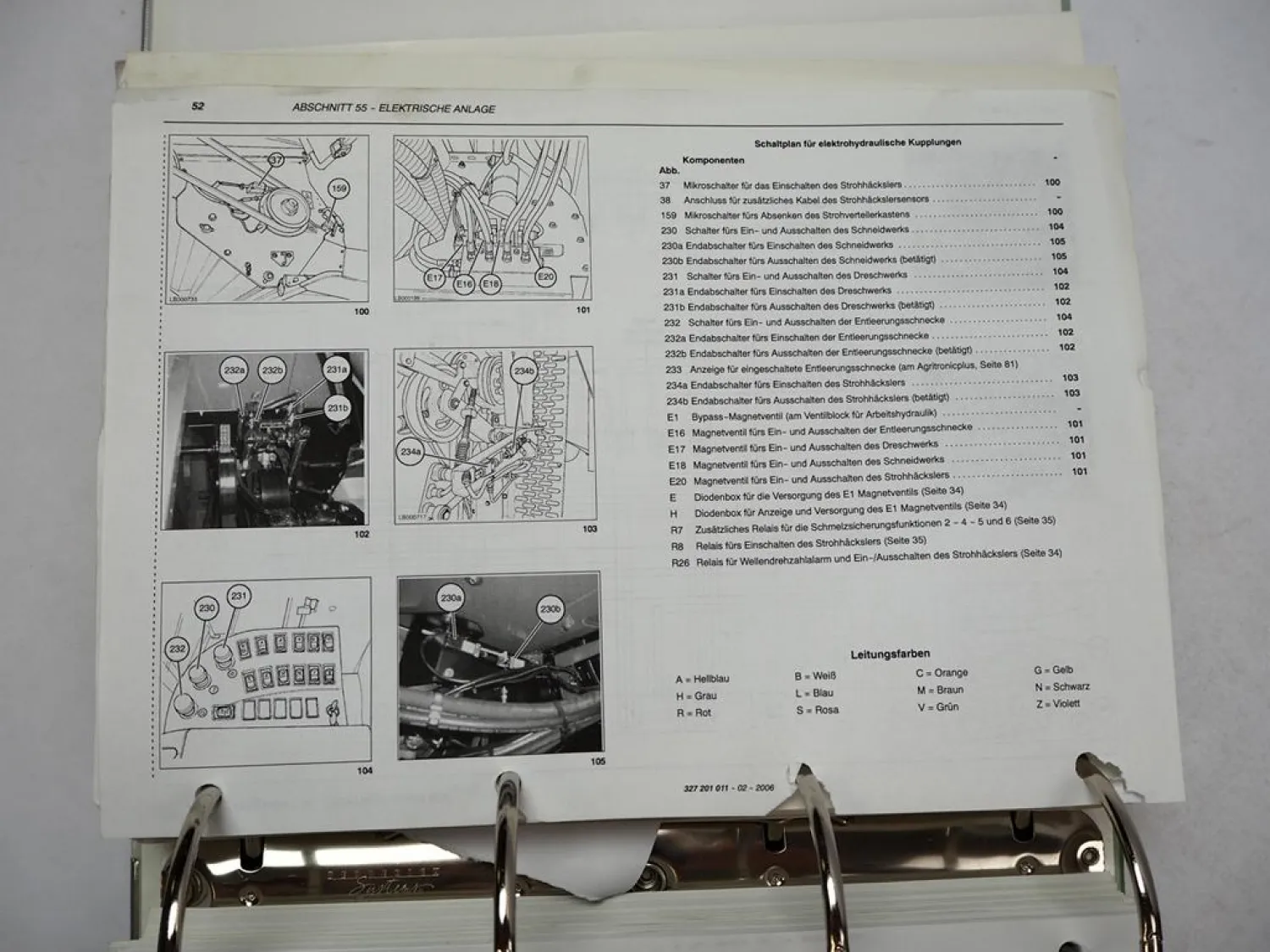 Fendt 5270 6300 C C-AL Mähdrescher Betriebsanleitung Werkstatthandbuch 2005/06