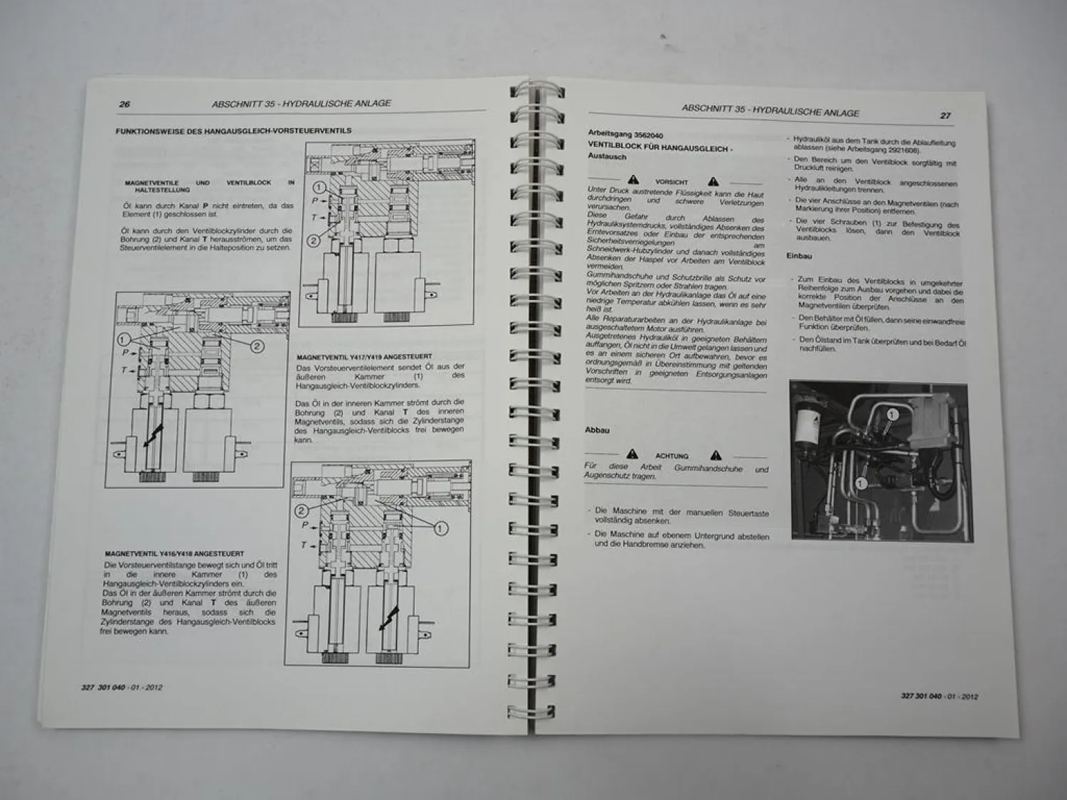 Fendt 5275 6335 C PL Mähdrescher Schulungshandbuch Elektrik Hydraulik 2012