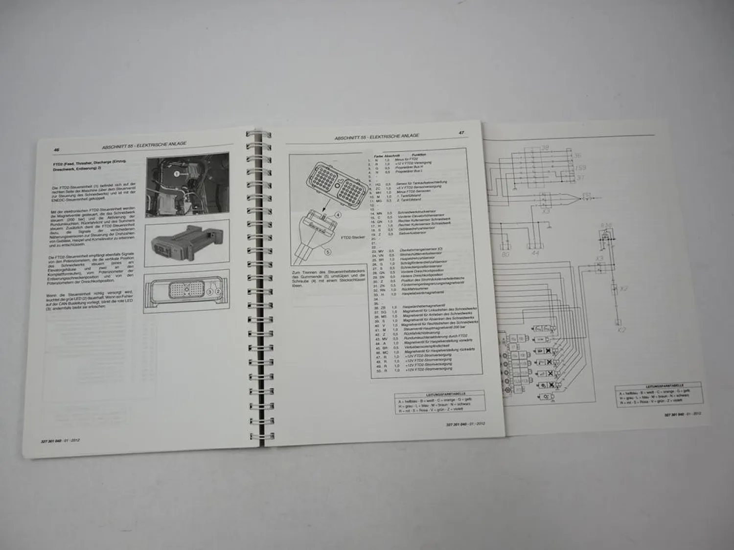 Fendt 5275 6335 C PL Mähdrescher Schulungshandbuch Elektrik Hydraulik 2012