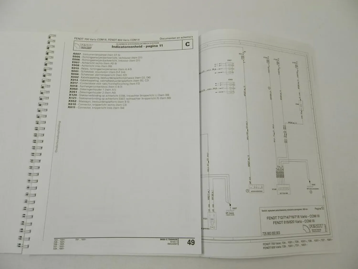 Fendt 700 800 Vario COM III Elektrik Hydraulik Schema Opleiding 2007