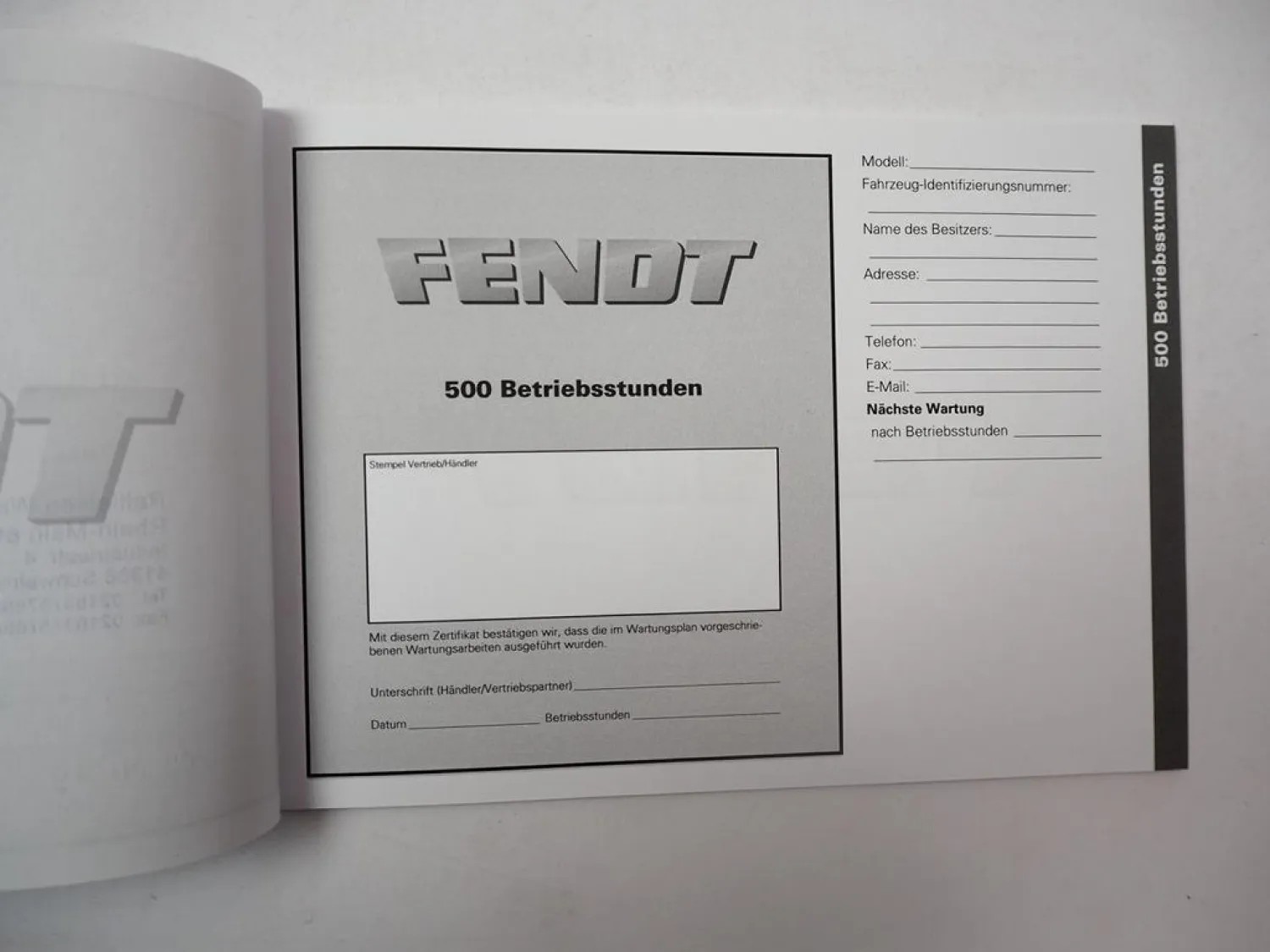 Fendt 712 714 716 718 Vario Traktor Betriebsanleitung Bedienung Wartung 2010