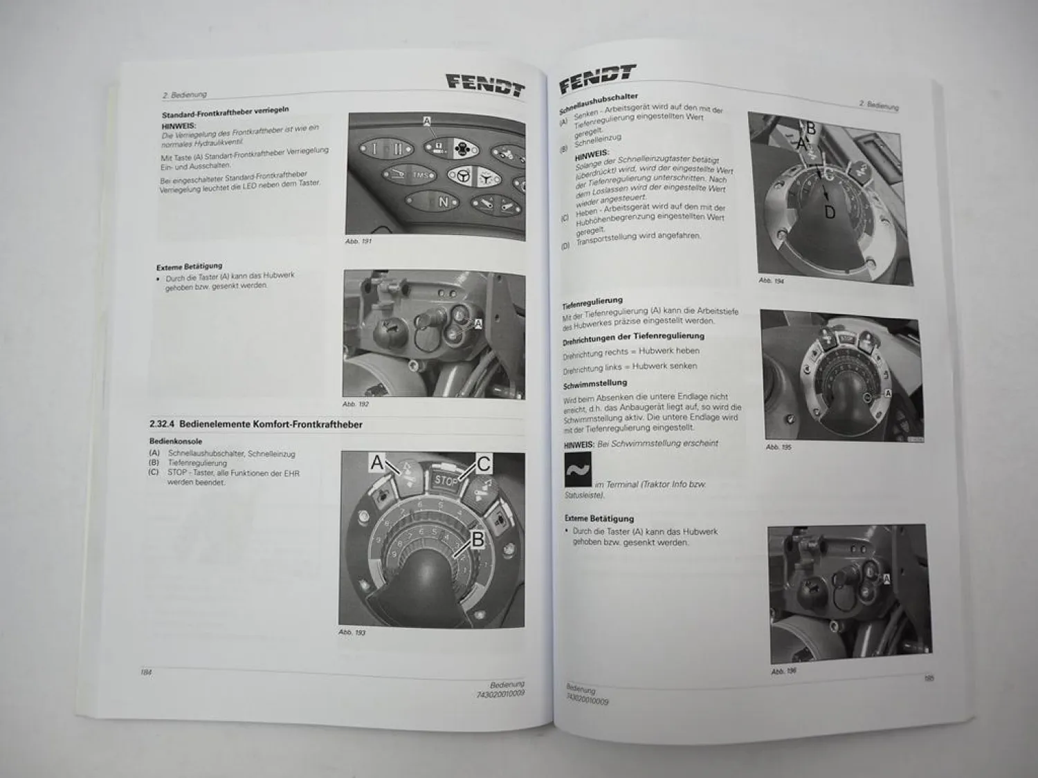 Fendt 714 716 718 720 722 724 Vario S4 Profi ProfiPlus Betriebsanleitung 2020