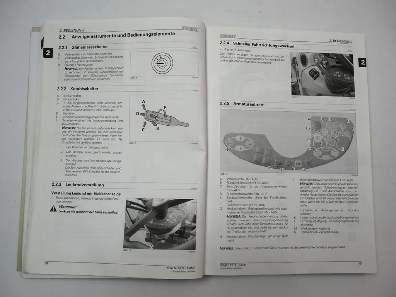 Fendt 714 716 718 720 722 724 Vario Traktor Betriebsanleitung Bedienung 2011