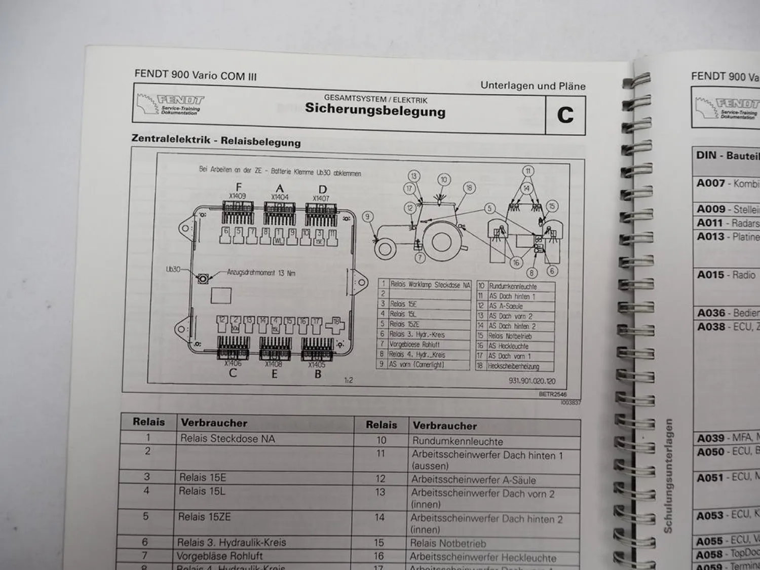 Fendt 900 Vario COM III Schaltplan Elektrik Hydraulik Schulungsunterlagen 2008