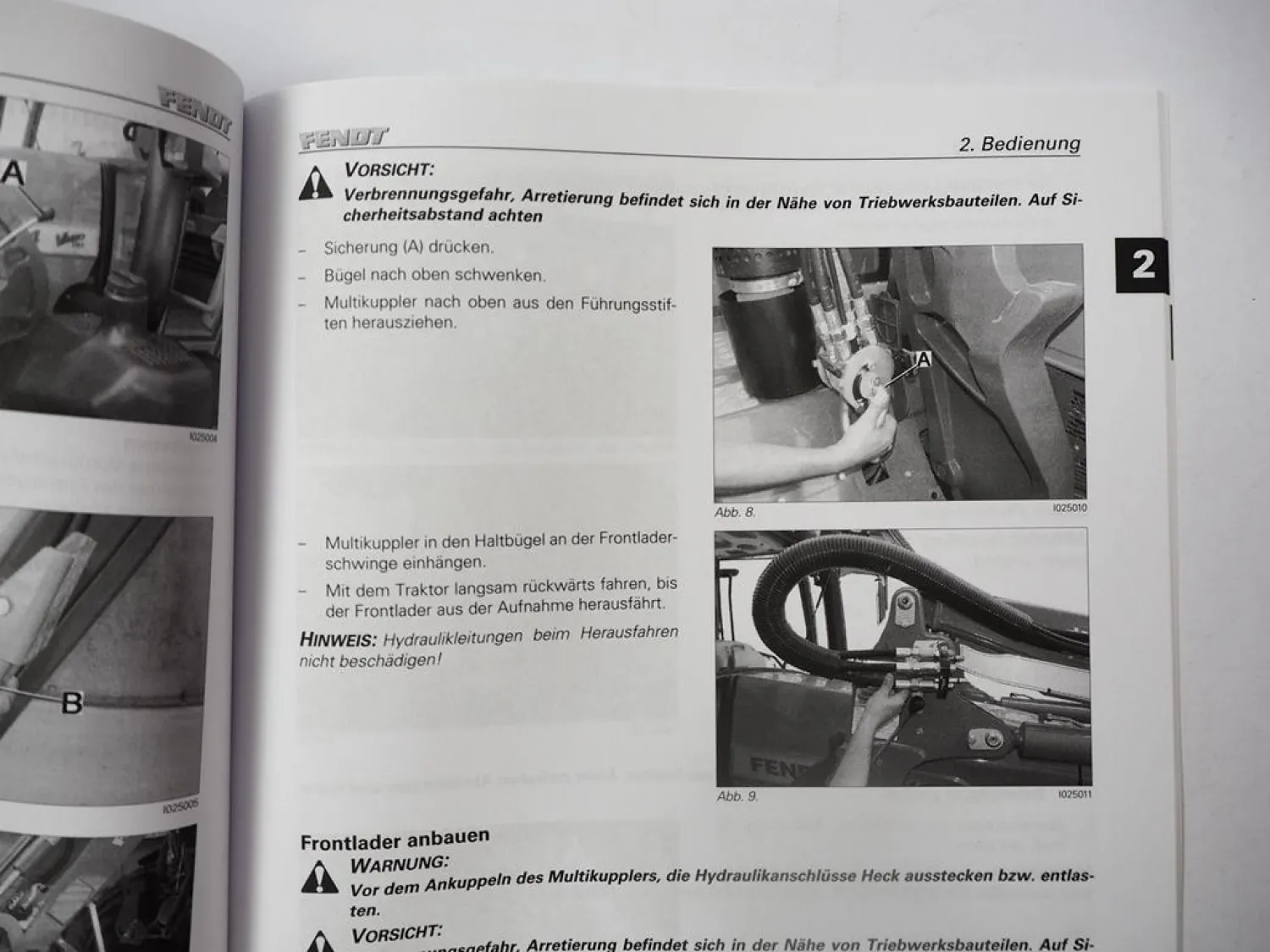 Fendt Cargo 3X 4X 5X Frontlader Betriebsanleitung Bedienung Wartung 2011