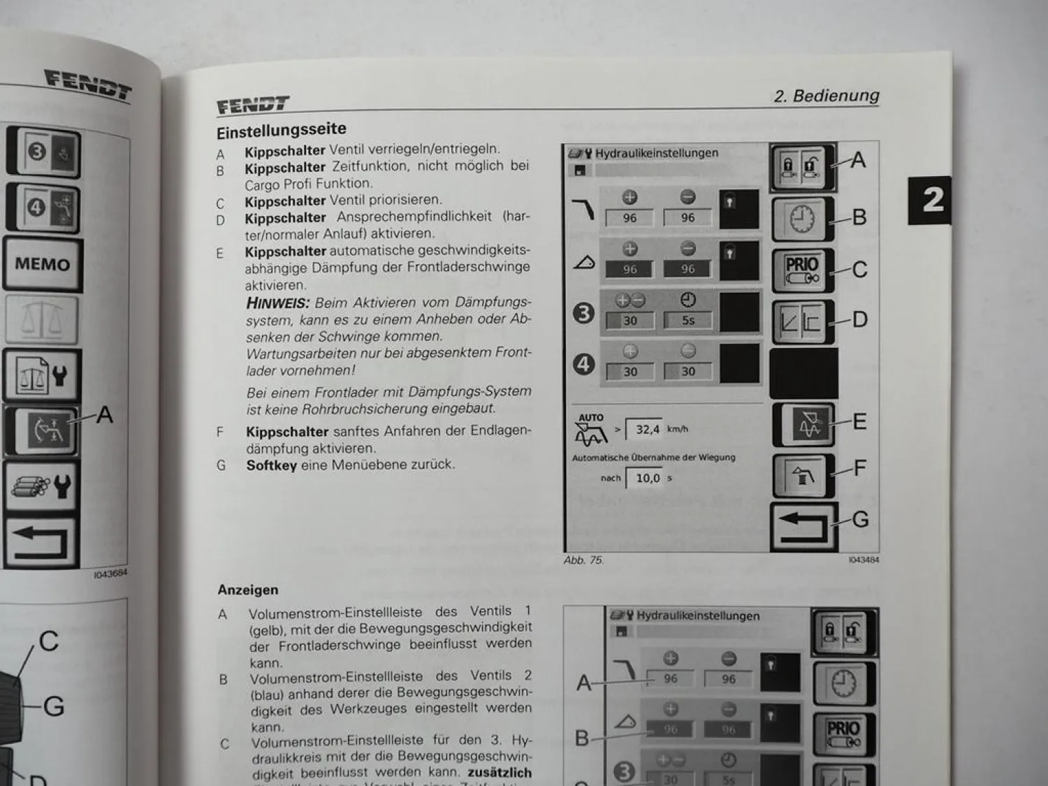Fendt Cargo 3X 4X 5X Frontlader Betriebsanleitung Bedienung Wartung 2014