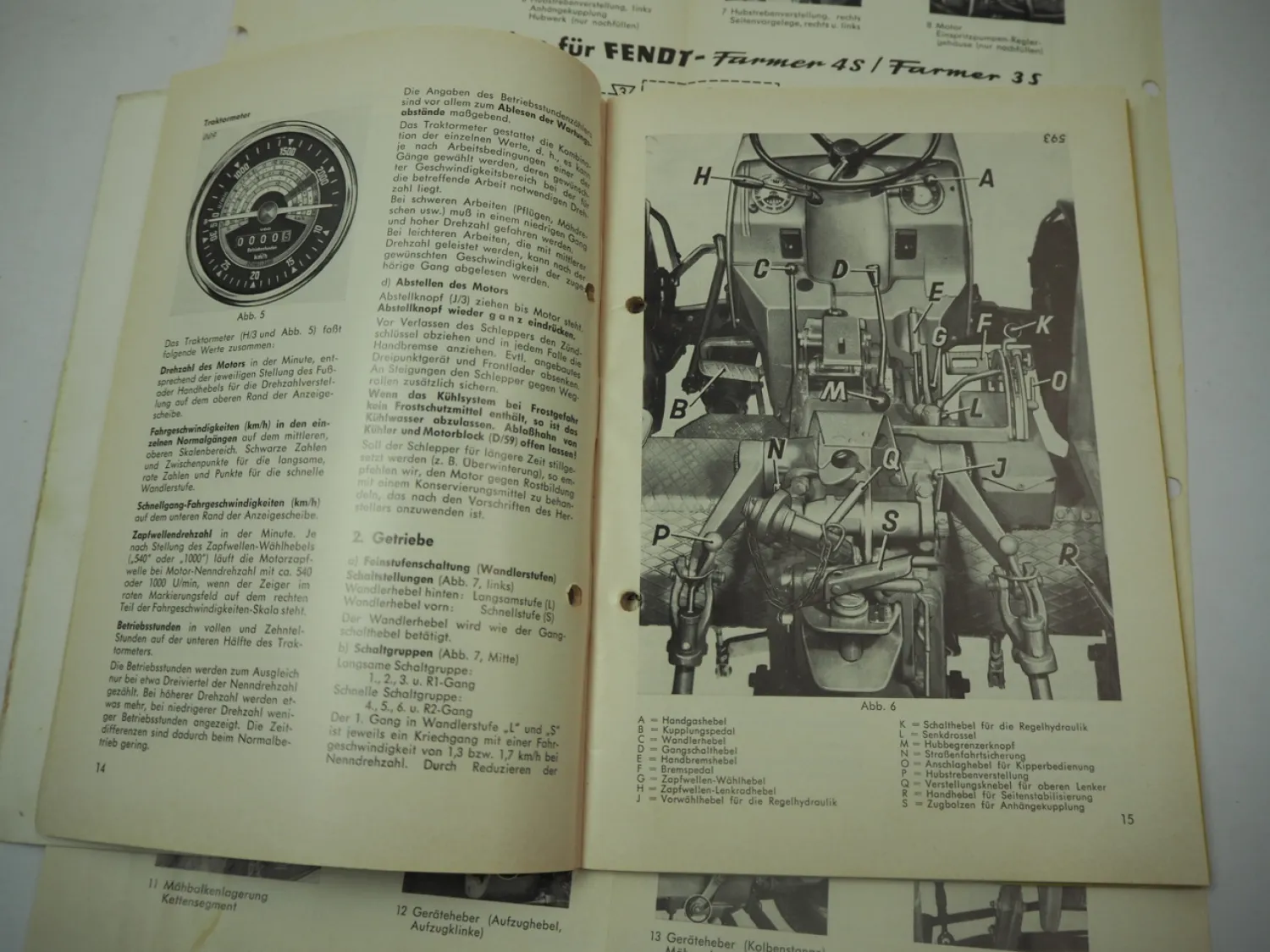 Fendt Farmer 3S 4S Betriebsanleitung Bedienungsanleitung 1969 Wartung Schmierung