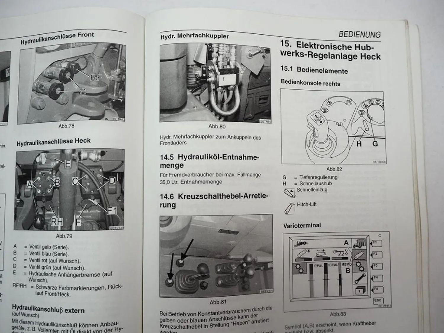 Fendt Farmer 409 410 411 Vario Traktor Betriebsanleitung Bedienung Wartung 2000