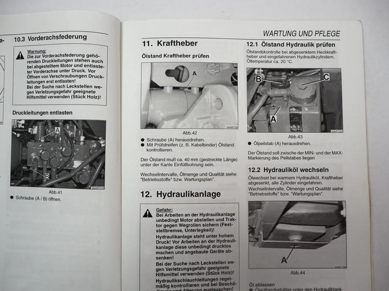 Fendt Farmer 409 410 411 Vario Traktor Betriebsanleitung Bedienung Wartung 2000