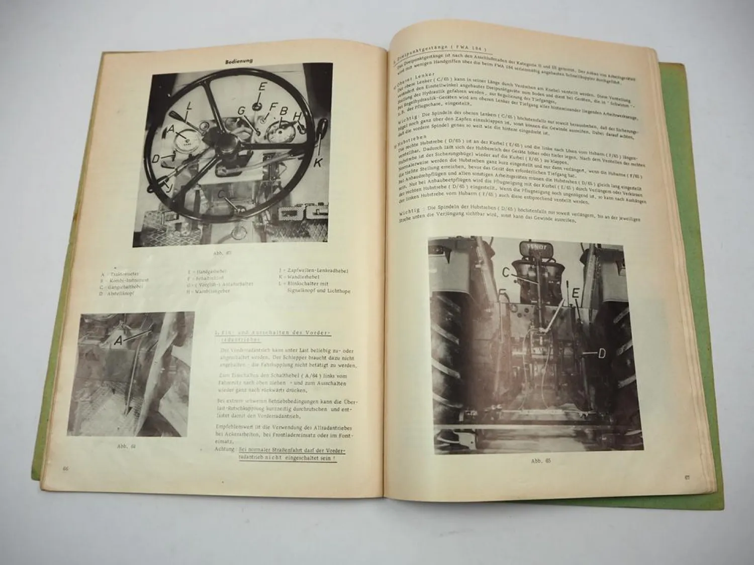 Fendt Favorit 610 611 612 S Schlepper Betriebsanleitung Bedienung 1972