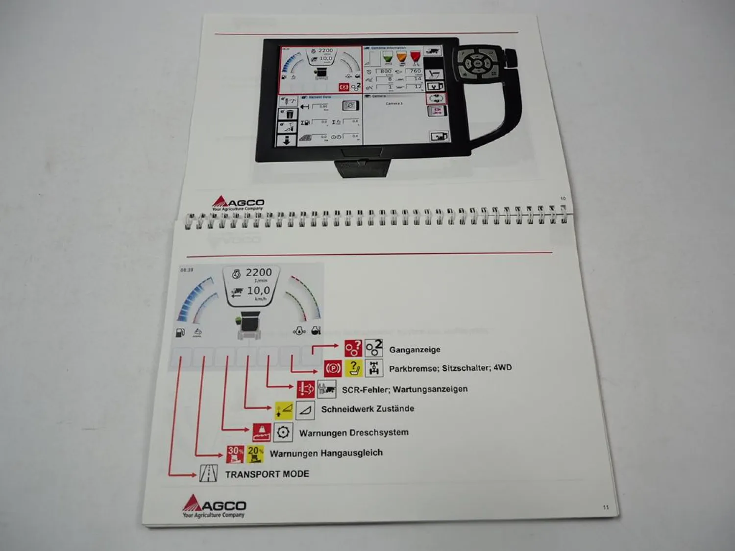 Fendt MF AGCO NT01 Terminal HighLine für Mähdrescher Schulungsunterlagen 2013