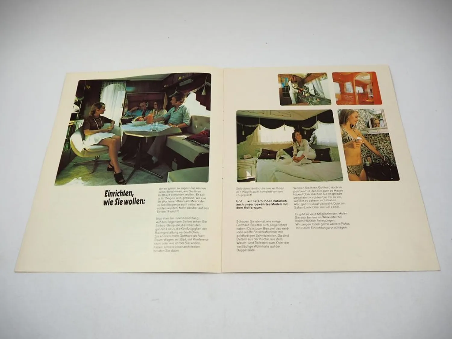 Feriela Caravan Modell Gotthard Wohnwagen Prospekt Produktvorstellung 1970er J.