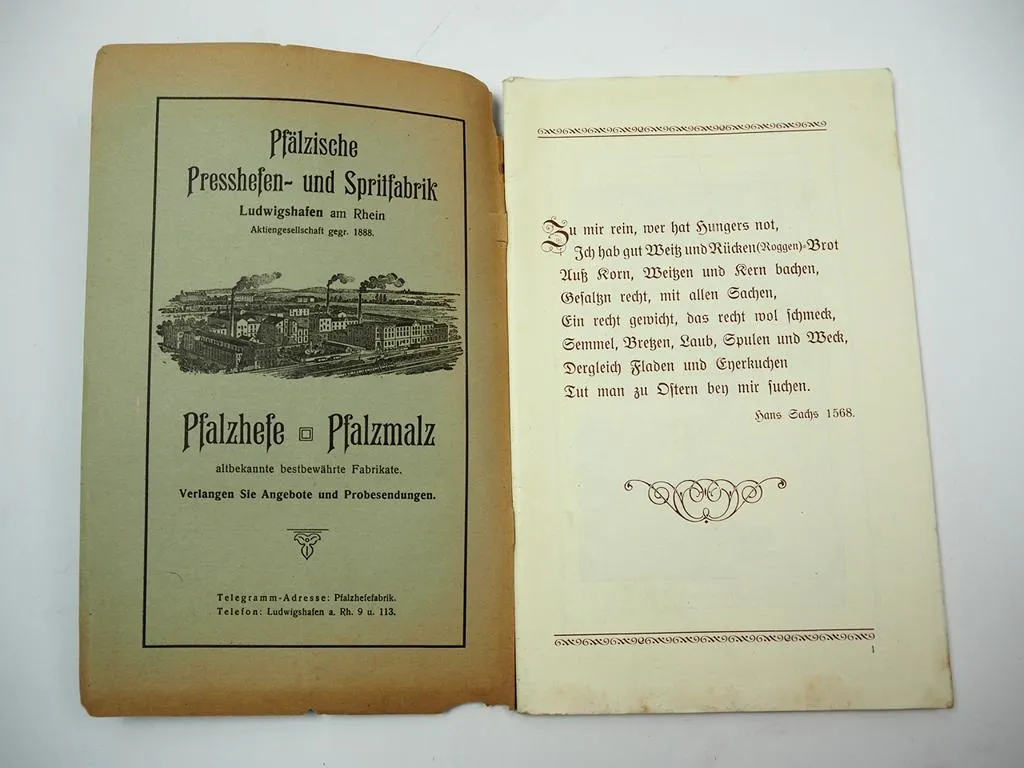 Festschrift 25 Jahre Bäcker Innung Bad Kreuznach Rheinland Pfalz 1925