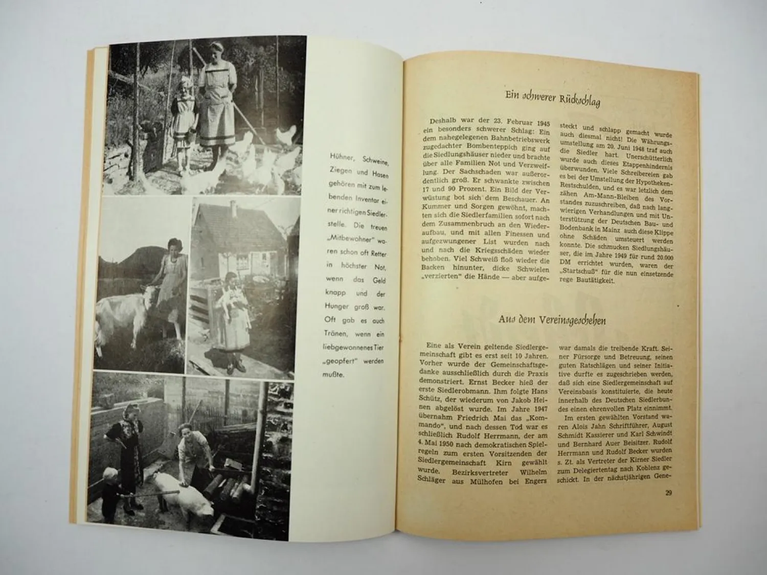 Festschrift 25 Jahre DSB Siedlergemeinschaft Kirn Nahe Rheinland Pfalz 1959