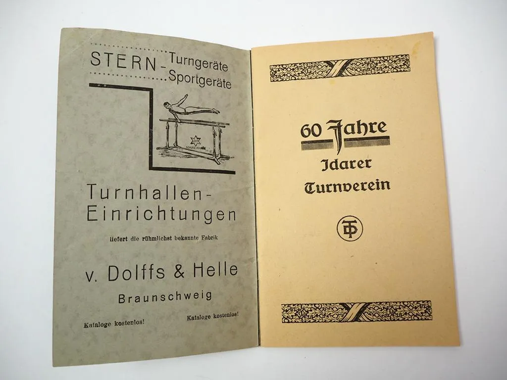 Festschrift 60 Jahre Turnverein Idar Oberstein 1933 Rheinland-Pfalz