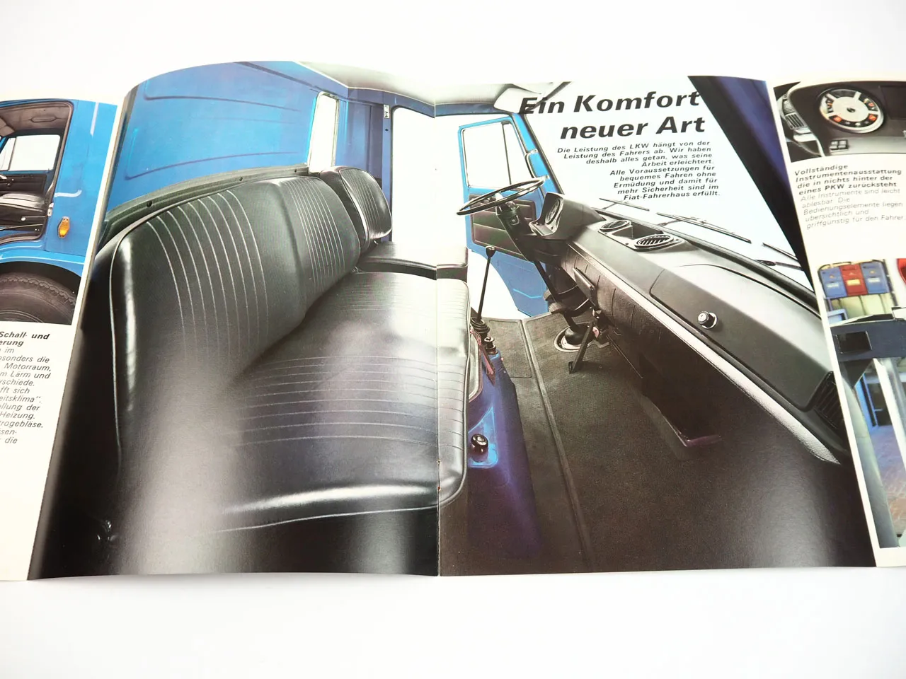 Fiat 100EC Pritschenwagen LKW Prospekt 1970er Jahre