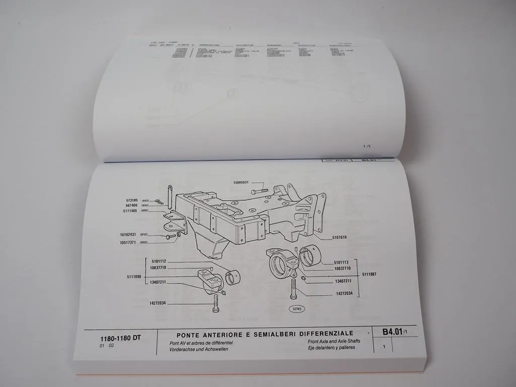 Fiat 1180 + DT Ersatzteilkatalog 1979