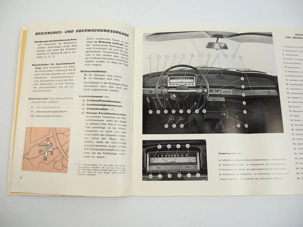 Fiat 124 Limousine Kombi PKW Betriebsanleitung Bedienungsanleitung 1971