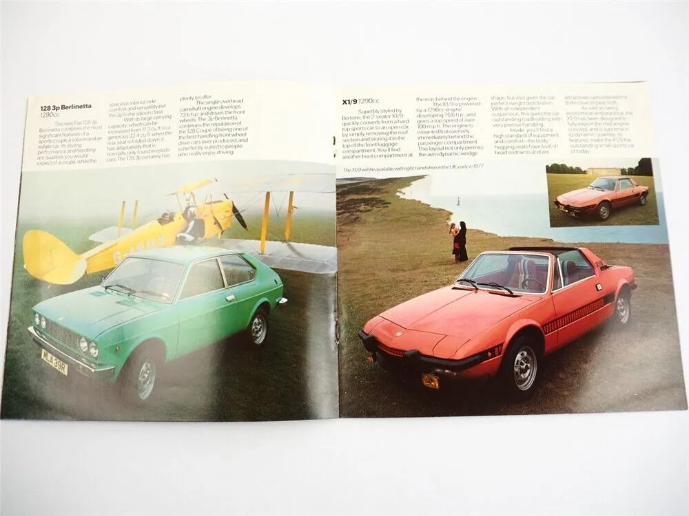 Fiat 126 127 128 130 131 132 X1/9 Car PKW Gesamtprogramm Prospekt Brochure 1976