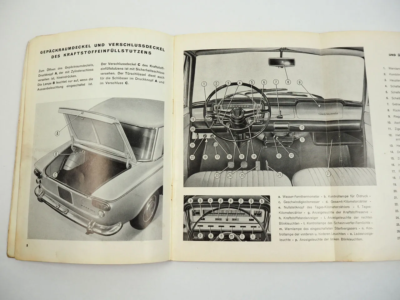 Fiat 13001500 Limousine Kombi PKW Betriebsanleitung Bedienungsanleitung 1965