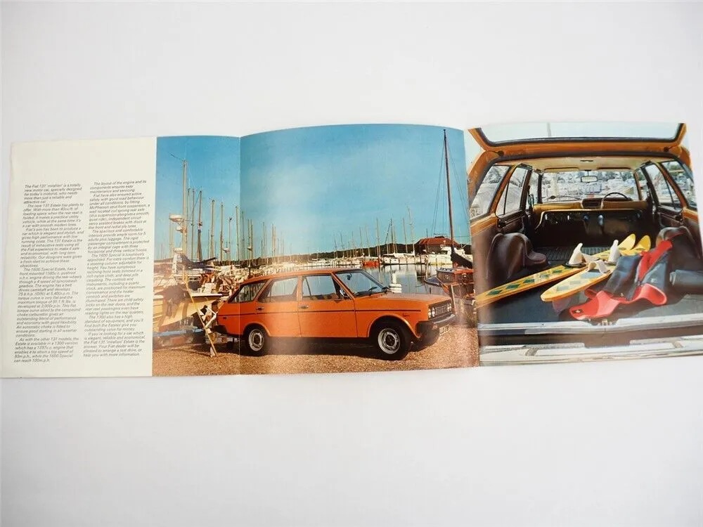 Fiat 131 mirafiori 1300 1600 Estate Car PKW Prospekt Brochure 1976