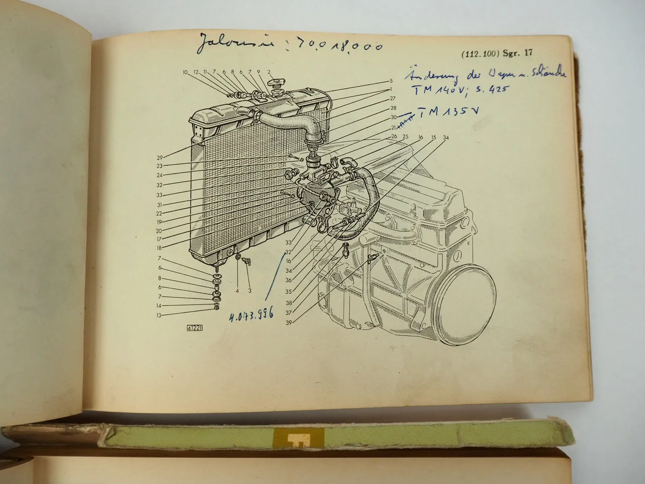 Fiat 1800 Ersatzteilliste Catalogo parti di ricambio 1959