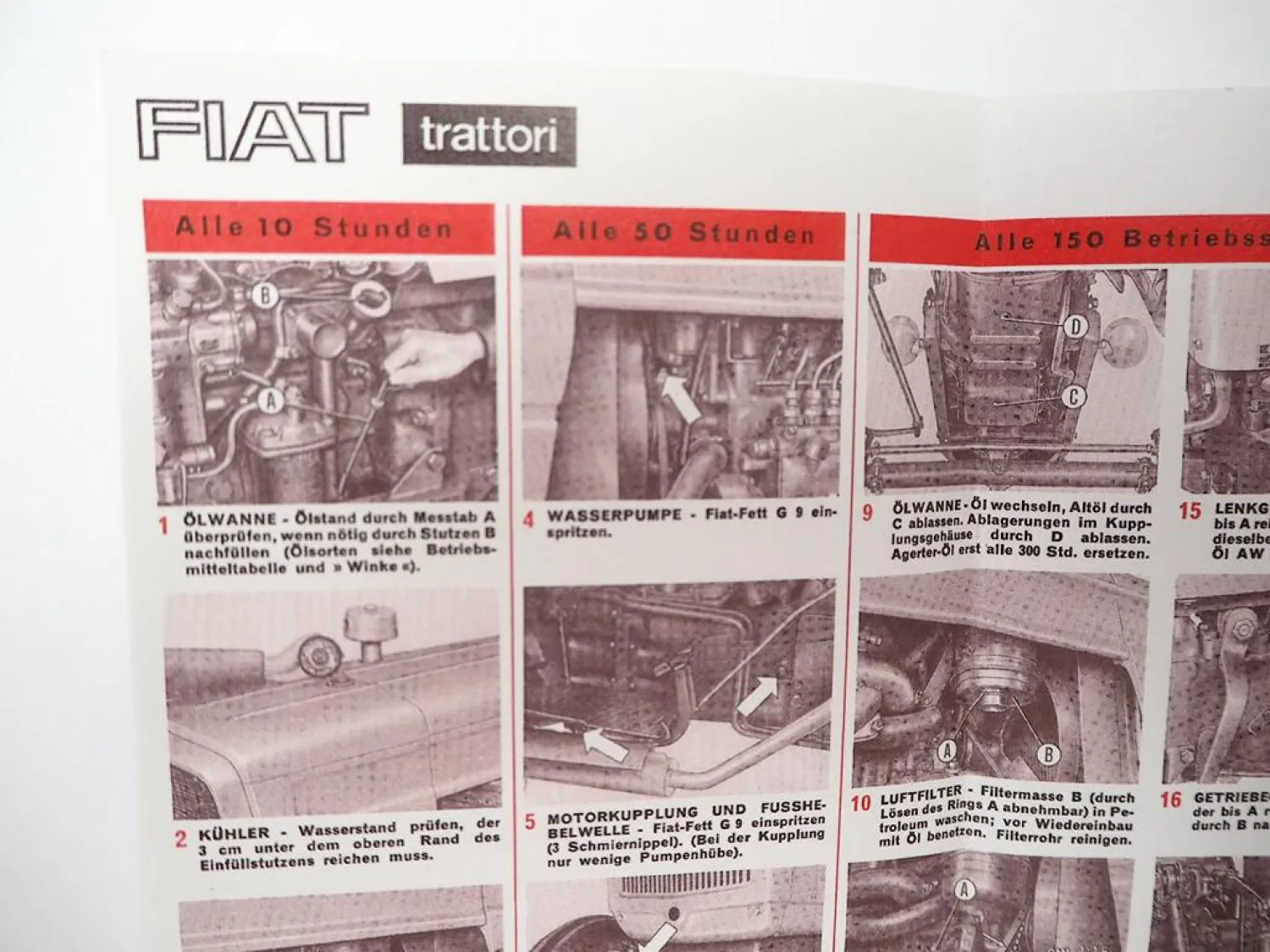 Fiat 315 Betriebsanleitung Bedienung Wartungsplan Schaltplan Elektrik 1965