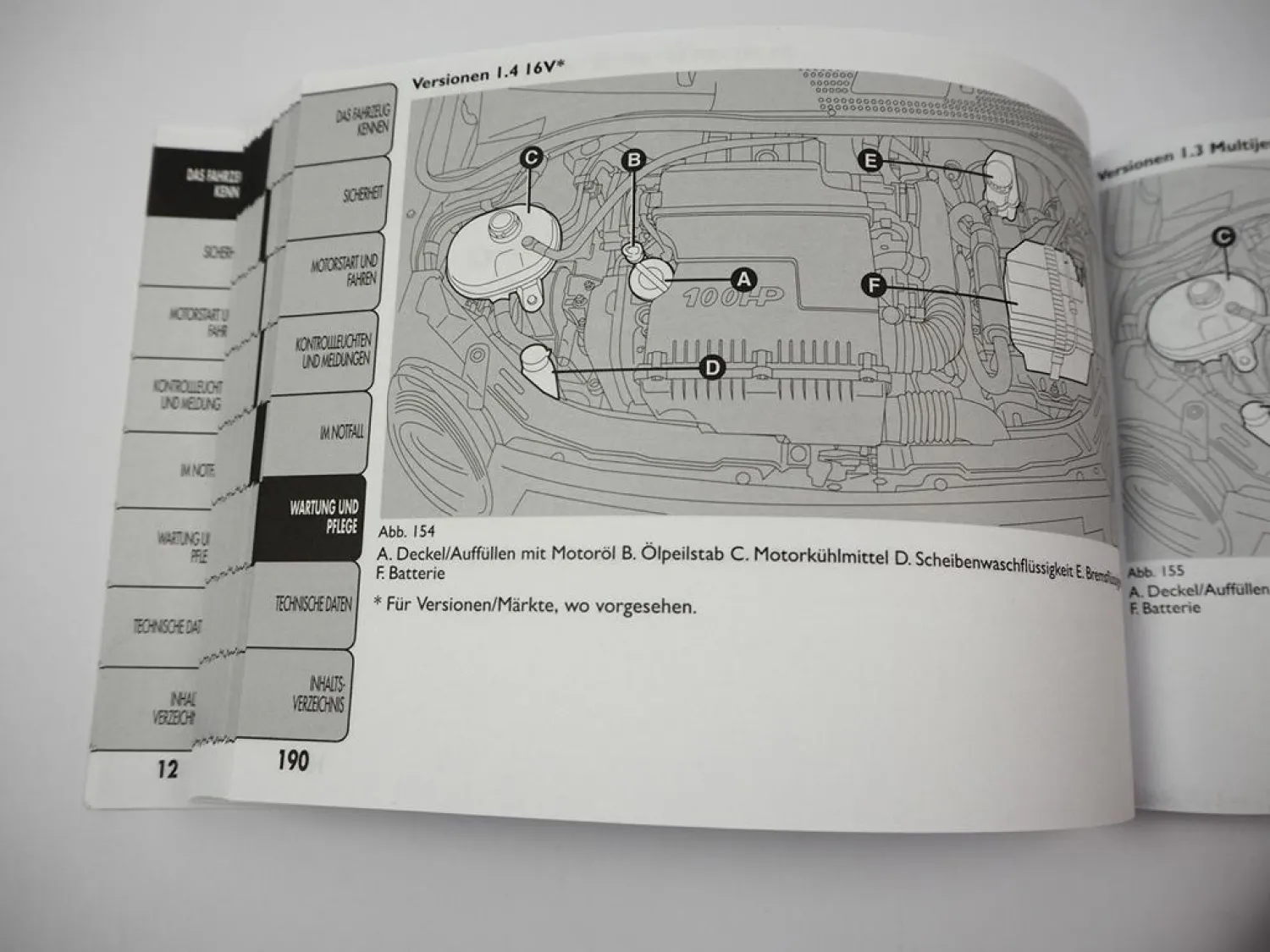 Fiat 500 Betriebsanleitung Bedienungsanleitung 3/2014 Bordbuch Deutsch