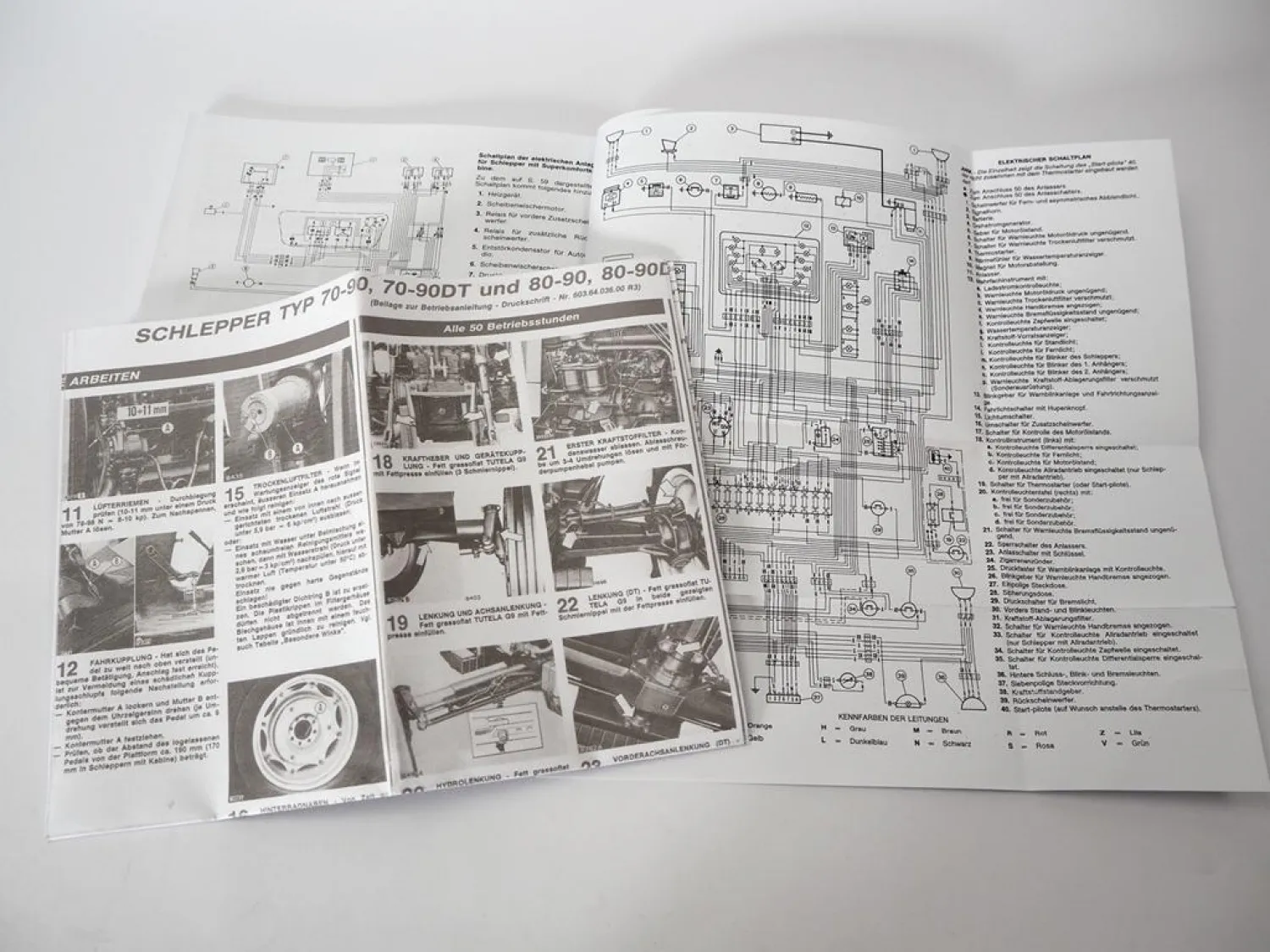 Fiat 70-90 80-90 + DT Betriebsanleitung Traktor Handbuch Wartungsplan 1984/86