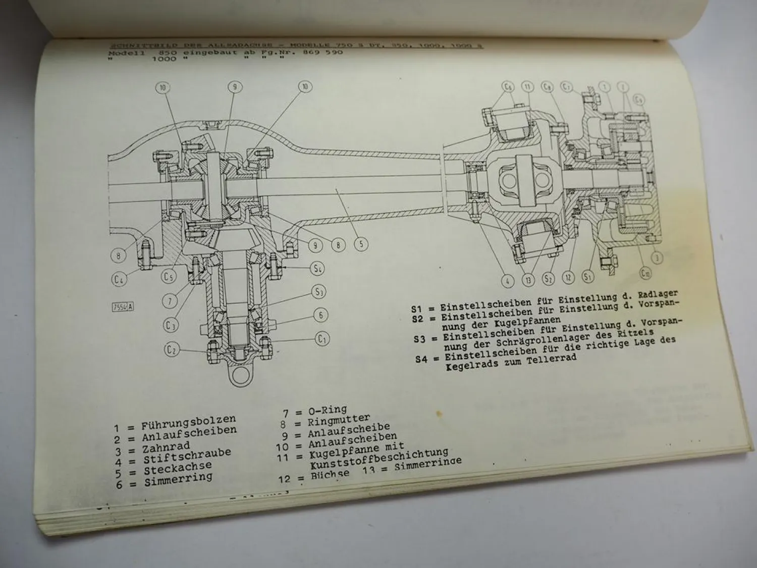 Fiat 750 850 1000 1300 / S / DT Schlepper Reparaturanleitung Werkstatthandbuch