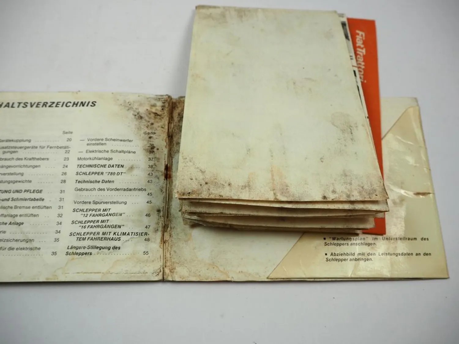 Fiat 780 780DT Traktor Betriebsanleitung Bedienung Wartung Schaltplan Elektrik 1978