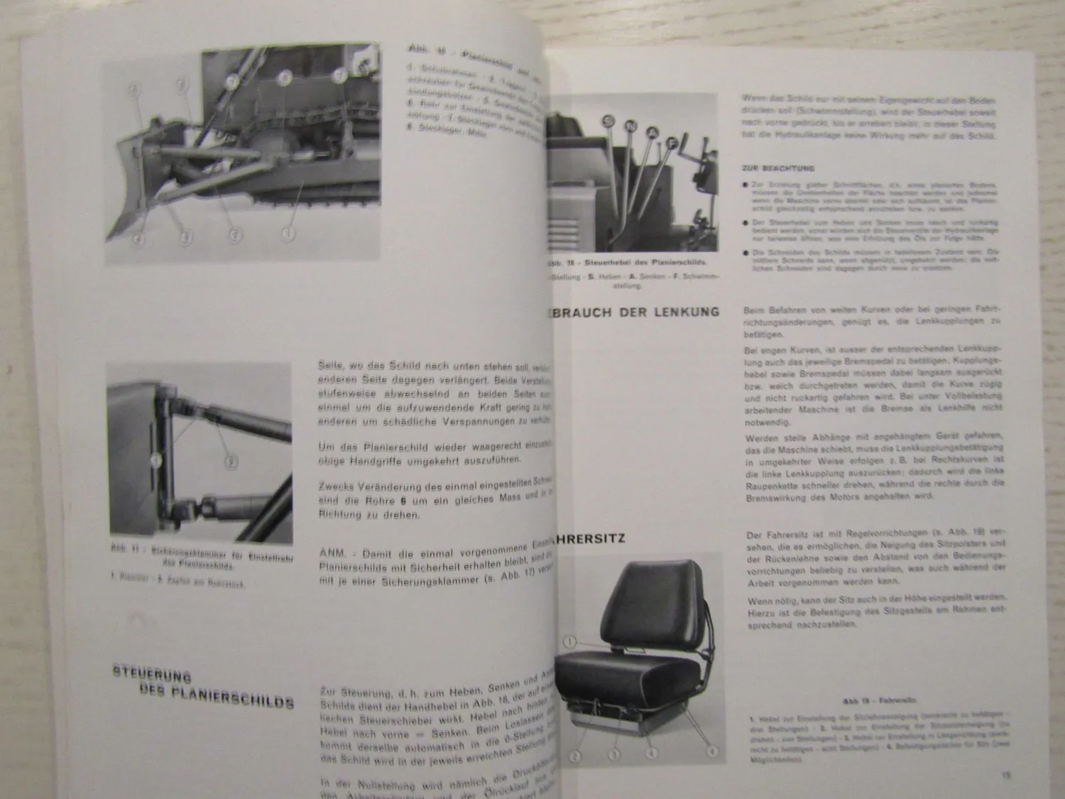 Fiat Allis AD BD 20 Dozer Betriebsanleitung Bedienungsanleitung von 3/1973