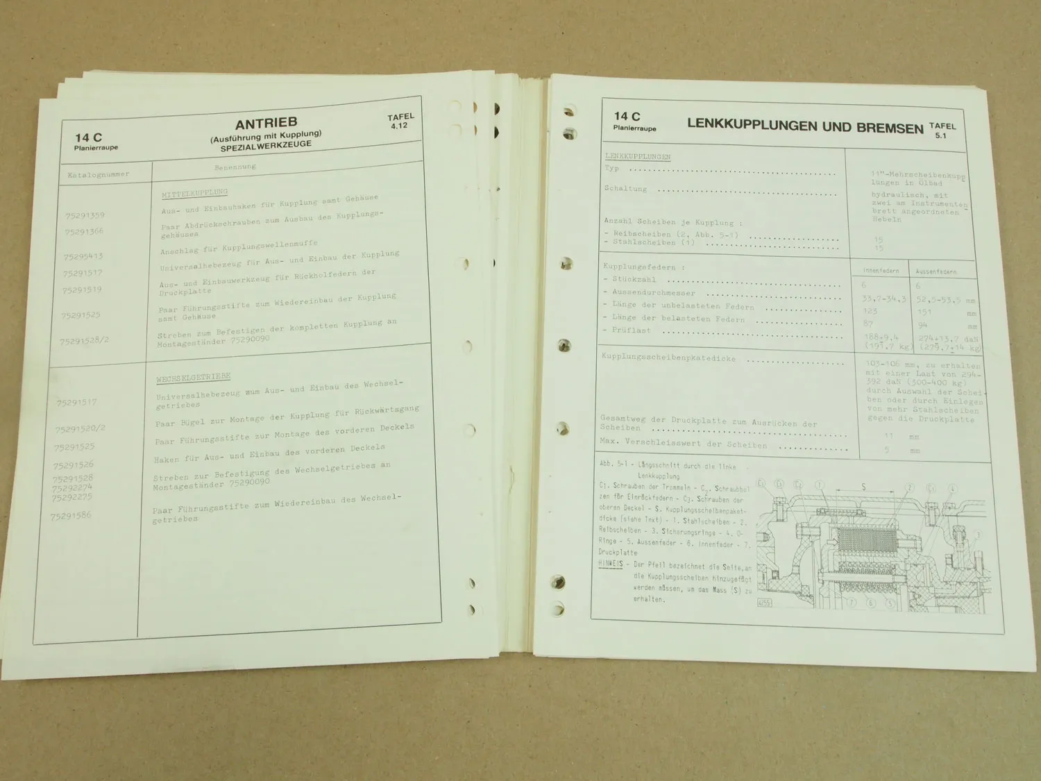 Fiat-Allis Fiatallis 14C Planierraupe Reparaturdaten Technisches Handbuch 2/1980