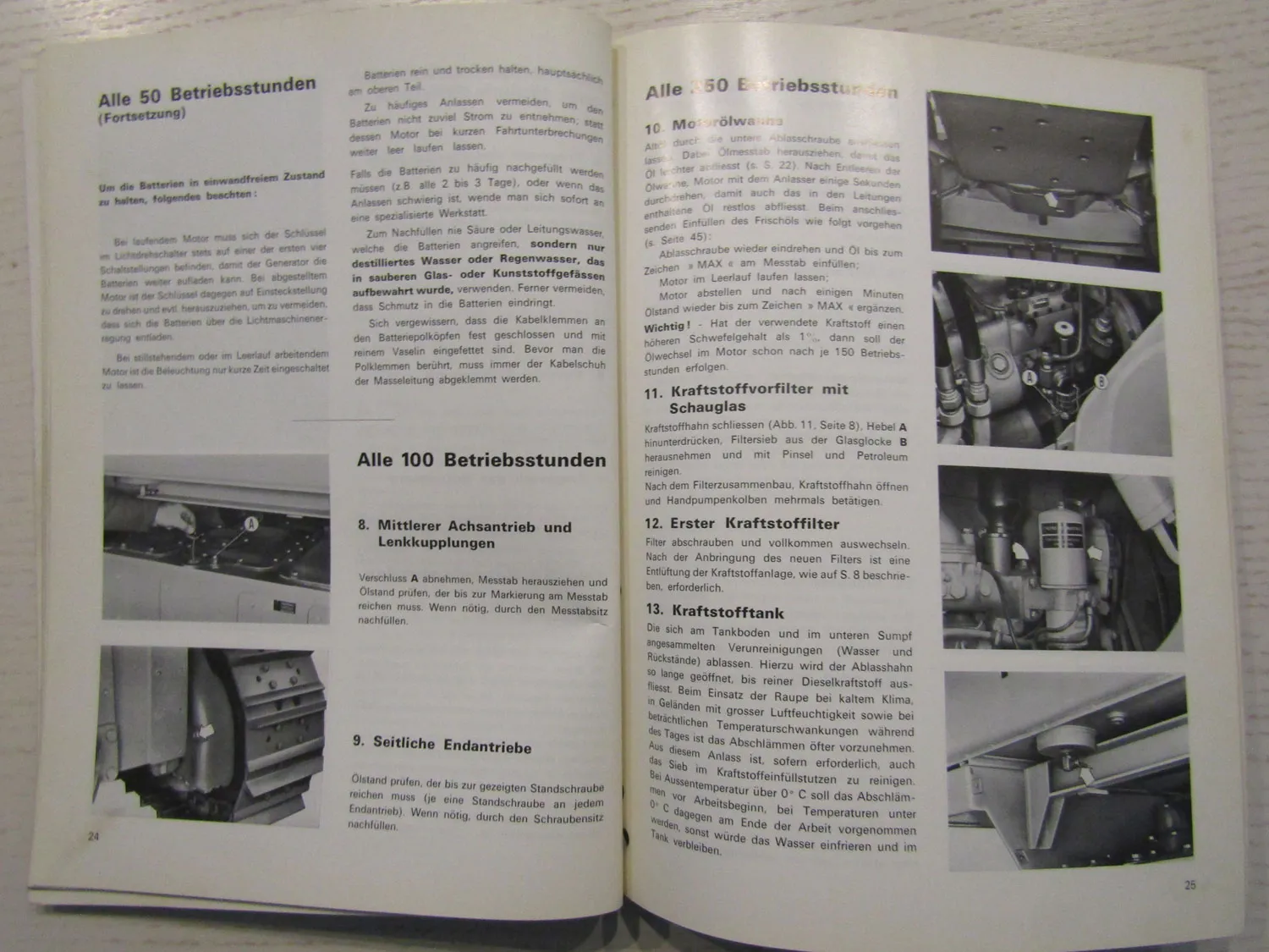 Fiat-Allis Fiatallis 8 Planierraupe Bedienungsanleitung Betriebsanleitung 5/1975