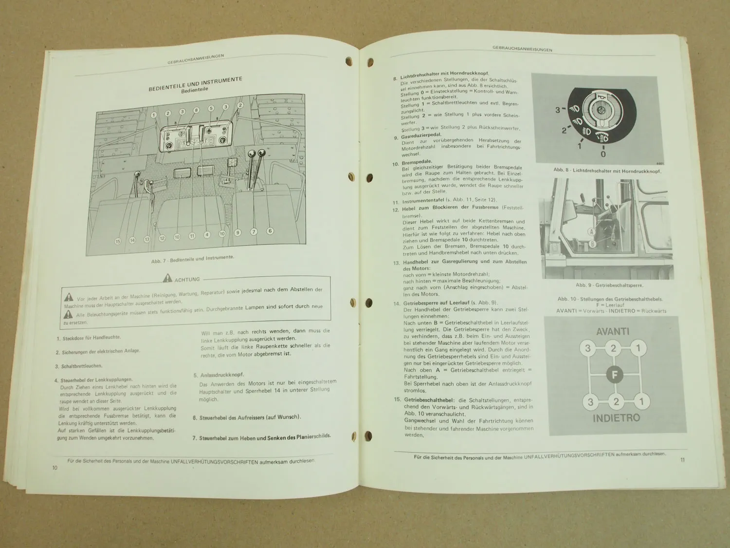 Fiat-Allis Fiatallis FD14 Planierraupe Bulldozer Bedienungsanleitung 1983