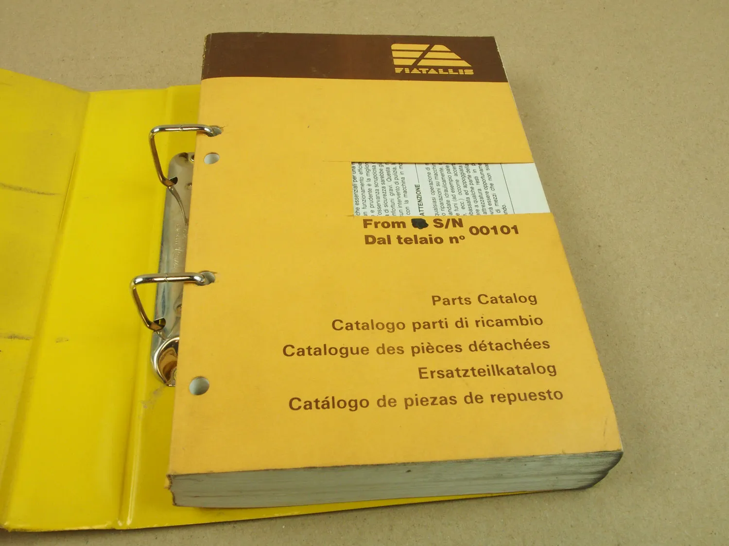 Fiat-Allis Fiatallis FE12R Mobilbagger Ersatzteilliste Parts List Parti ricambio