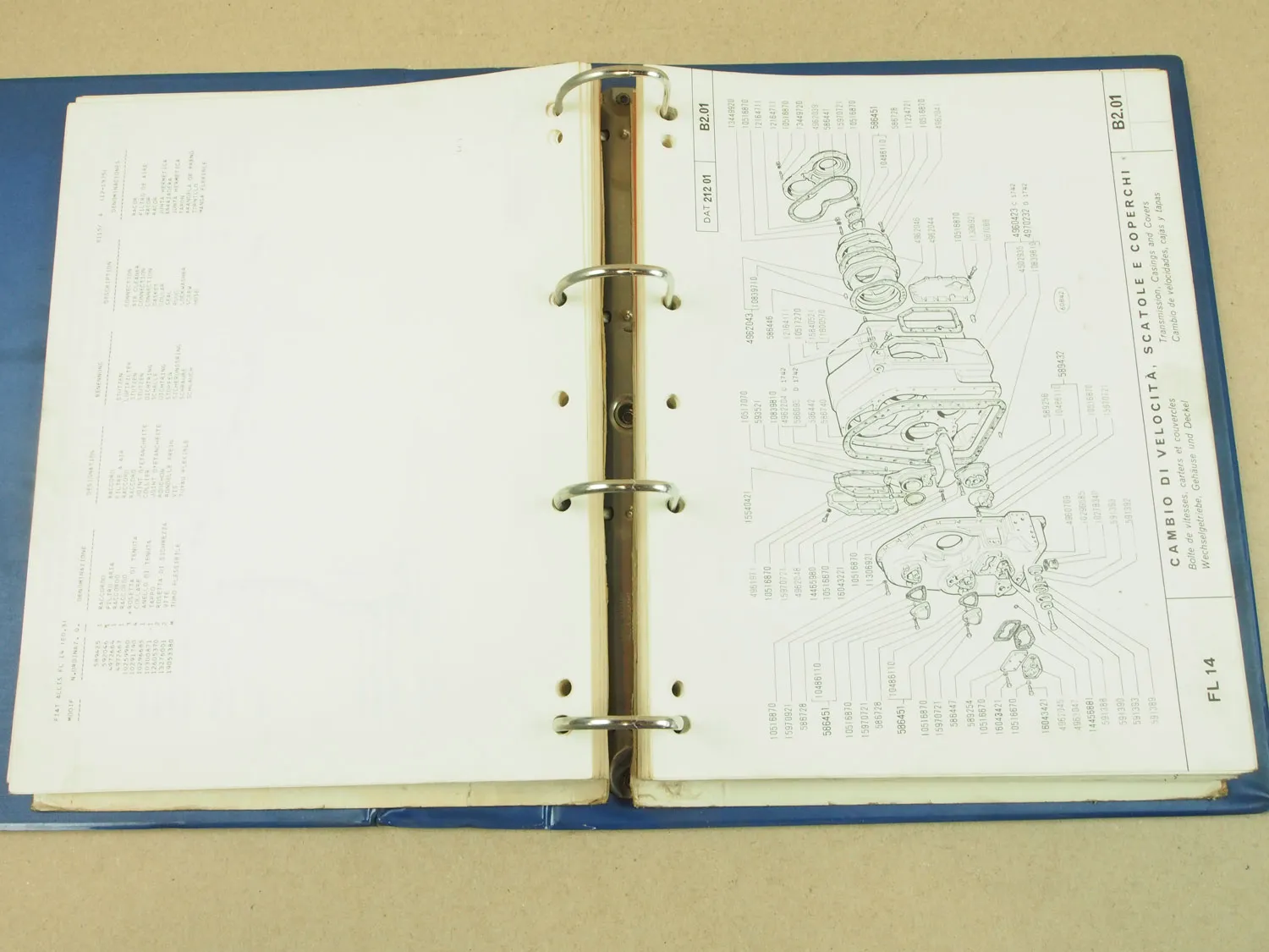 Fiat-Allis Fiatallis FL14 Raupe Ersatzteilliste Parts List Parti ricambio 12/75