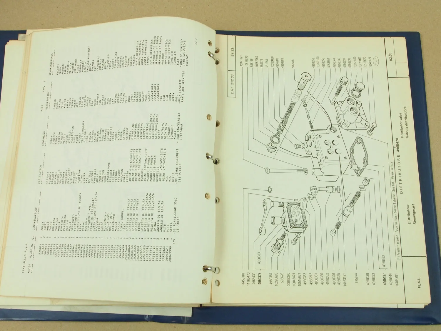 Fiat-Allis Fiatallis FL4-L Raupe Ersatzteilkatalog Parts List Pieces rechang 79