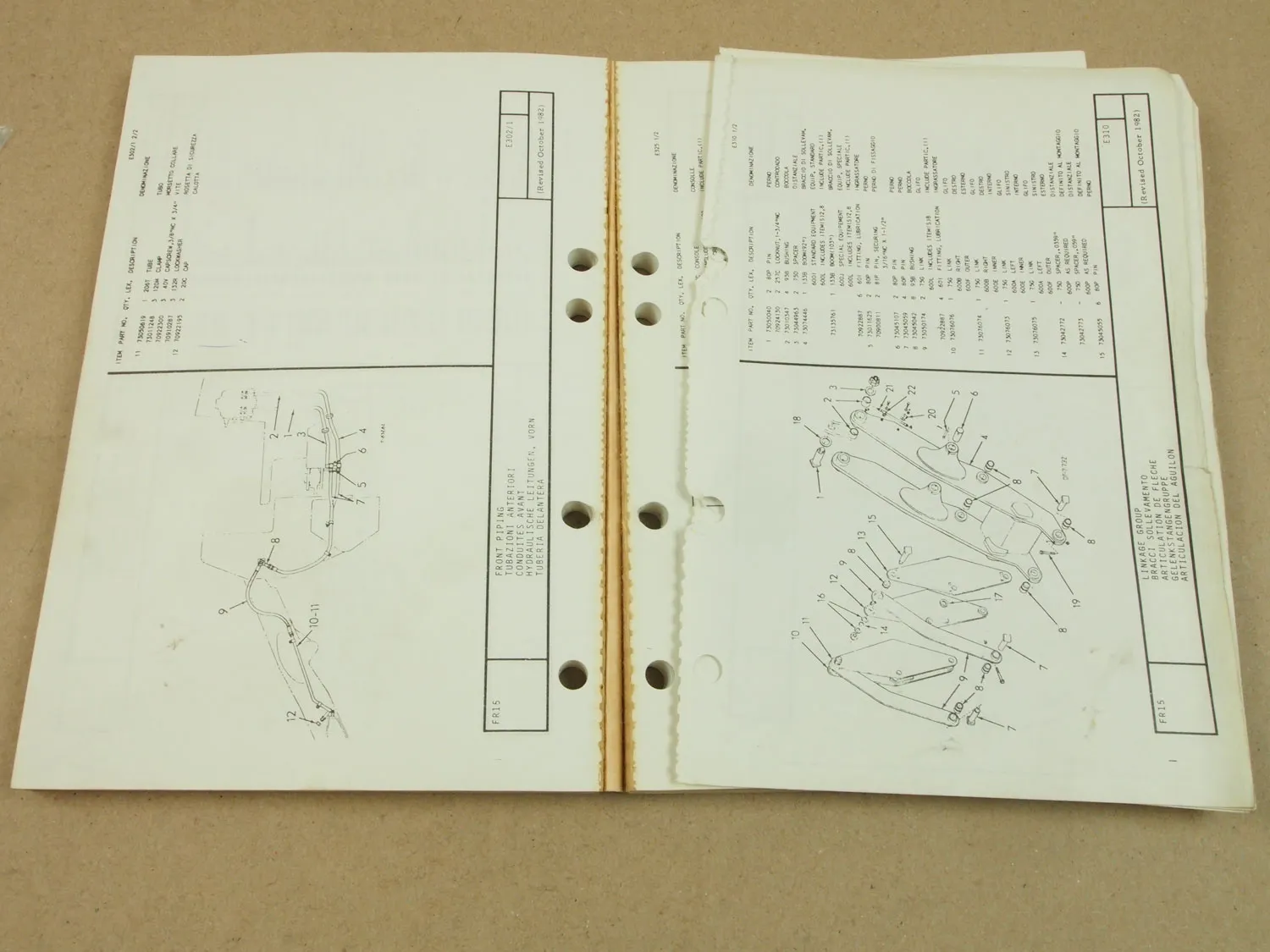 Fiat-Allis Fiatallis FR15 Radlader Ersatzteilliste Parts List ca 1983 engl/ital