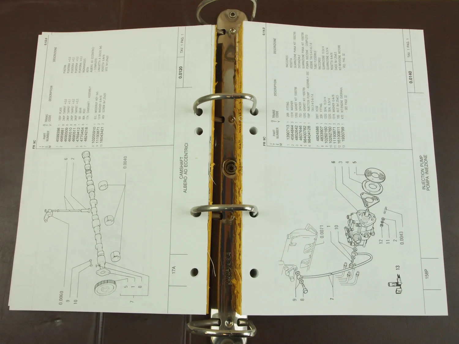 Fiat-Allis Fiatallis FR9C Radlader Ersatzteilliste Parts List Ricambio 1991