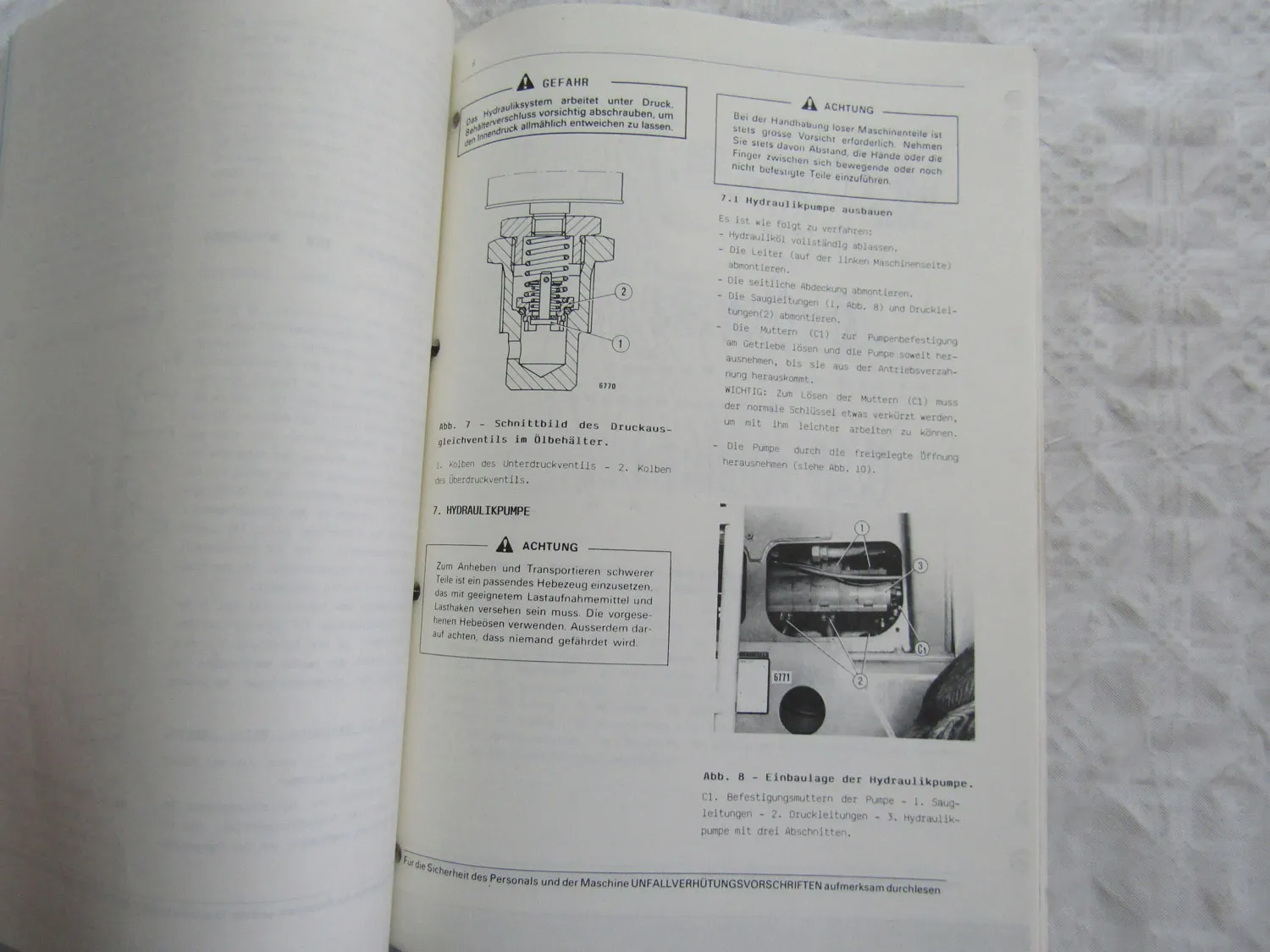 Fiat Allis FR20B Techn Daten ZF 4PW45H1 Bedienung Reparatur Hydraulikanlage