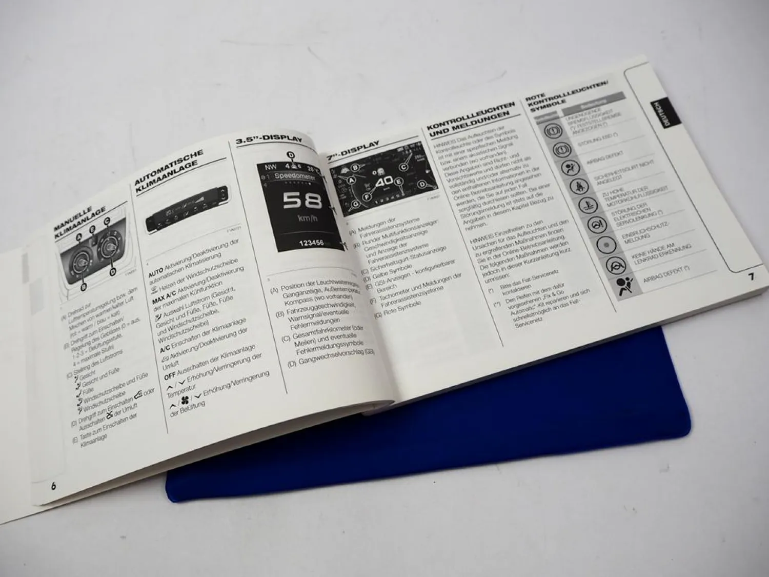 Fiat Ducato 3 250 Betriebsanleitung 2022 Kurzanleitung Quick Guide in 6 Sprachen