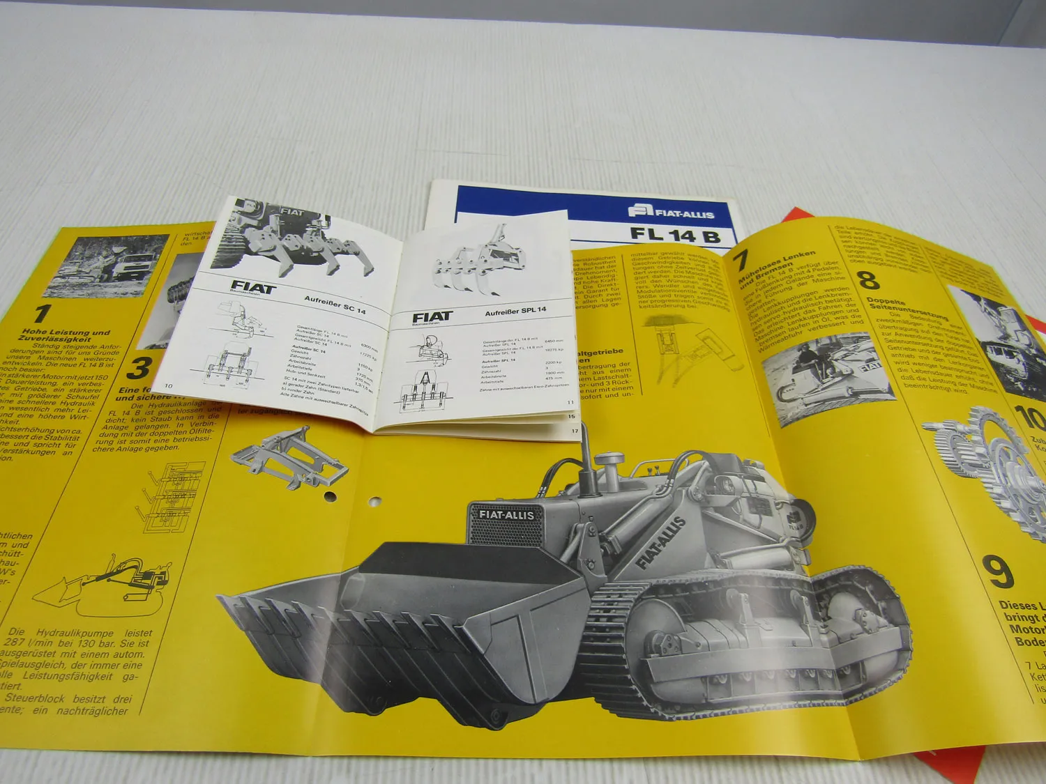 Fiat FL14B Laderaupe Prospekt Technische Merkmale Daten Preise Wettbewerb