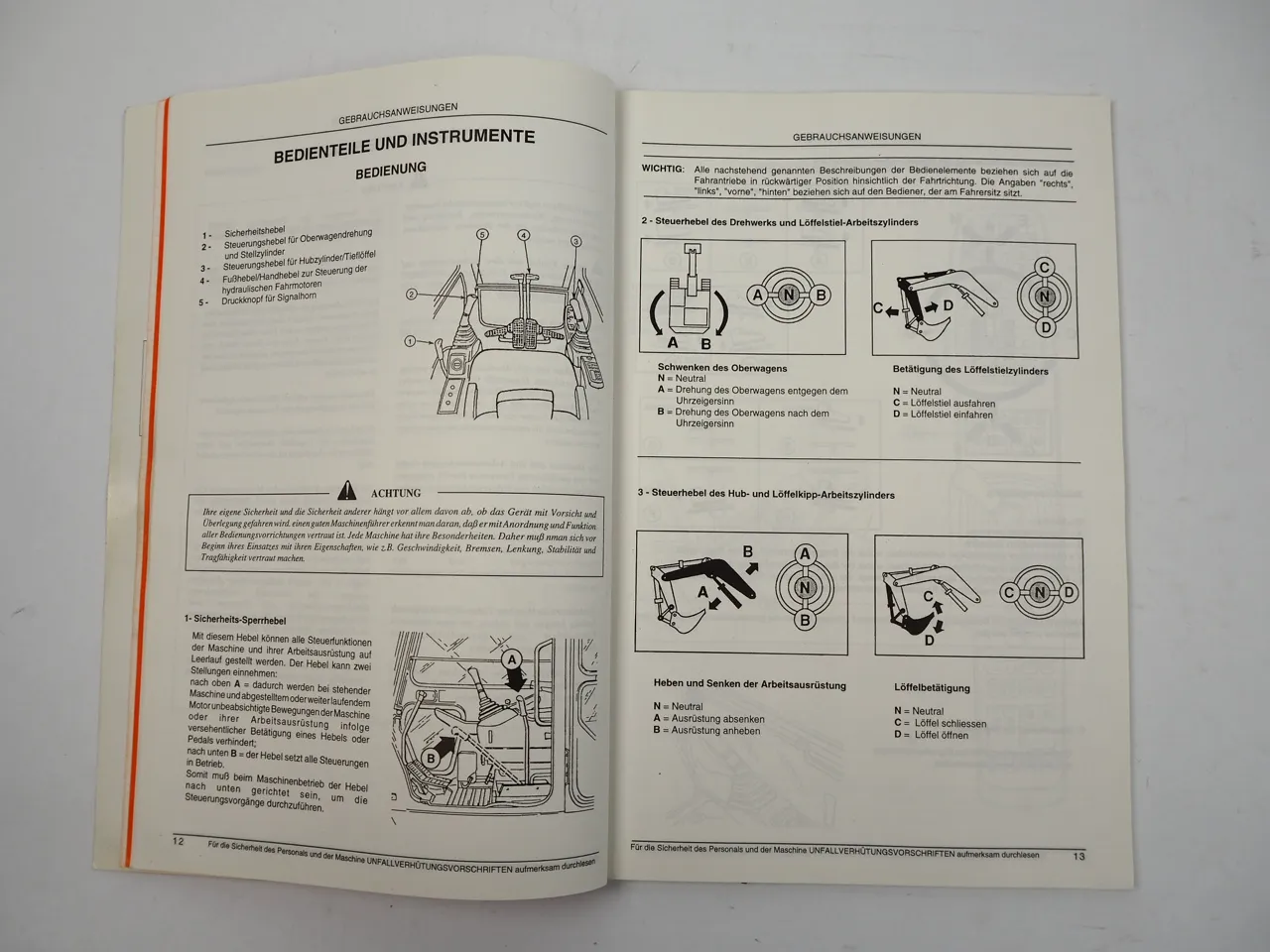 Fiat Hitachi FH270.3 Raupenbagger Betriebsanleitung Ersatzteilliste 1995