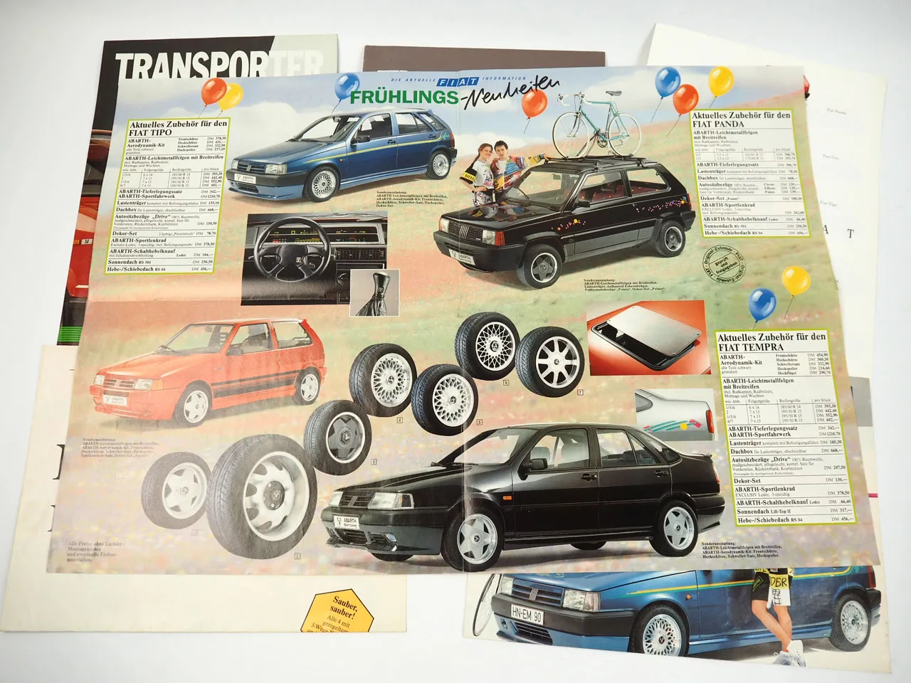 Fiat Panda Uno Tipo Croma Regata Ducato Fiorino 6x Prospekt 1984 bis 1991
