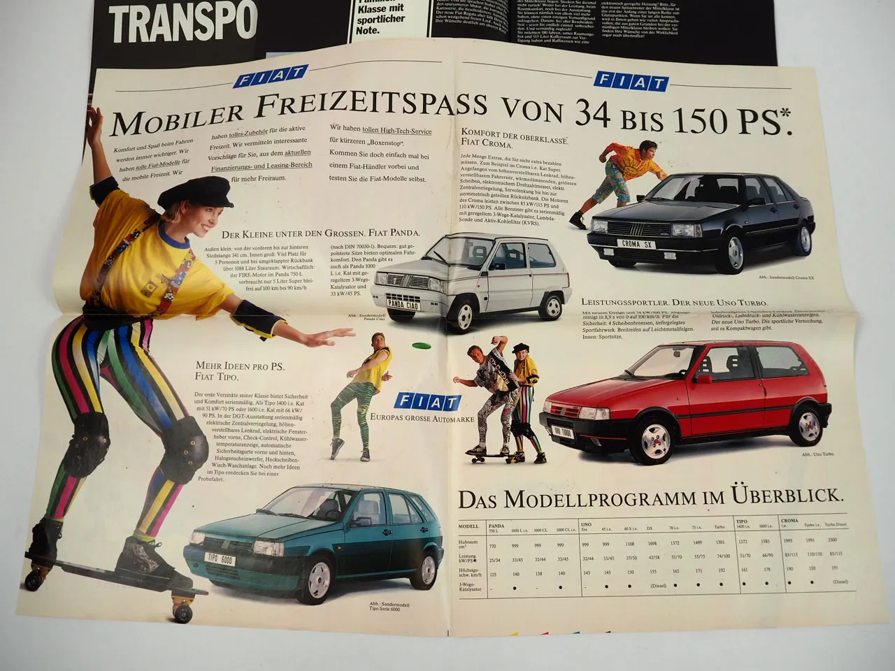 Fiat Panda Uno Tipo Croma Regata Ducato Fiorino 6x Prospekt 1984 bis 1991