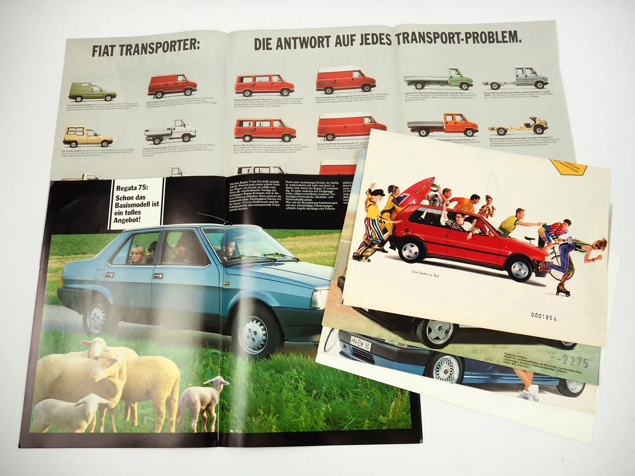 Fiat Panda Uno Tipo Croma Regata Ducato Fiorino 6x Prospekt 1984 bis 1991